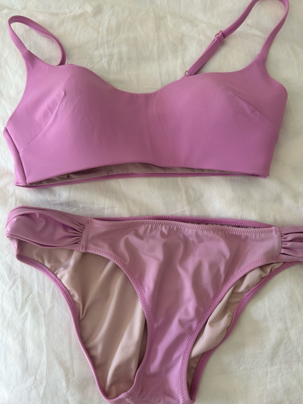 Victoria’s Secret Bikini Top Pink Purple Top Only Medium - Picture 7 of 7